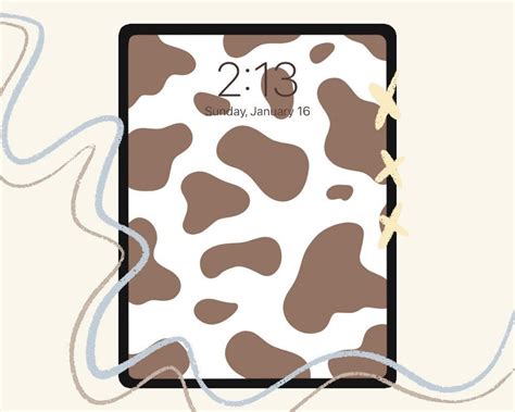 Aesthetic Brown Cow Print Wallpaper Aesthetic Simple iPad Wallpapers ...