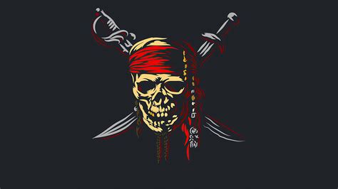 Pirate Skull Minimalism 5k Wallpaper,HD Artist Wallpapers,4k Wallpapers ...