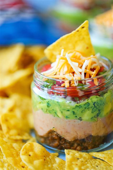 5-Layer Mason Jar Taco Dip - Damn Delicious