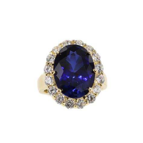 Tamara G Designs | Large Sapphire Halo Ring