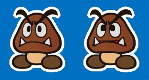 Modern Paper Mario Goomba Redesign : r/papermario