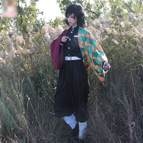 Mikasa Demon Slayer: Kimetsu no Yaiba Giyu Tomioka Cosplay Costume ...