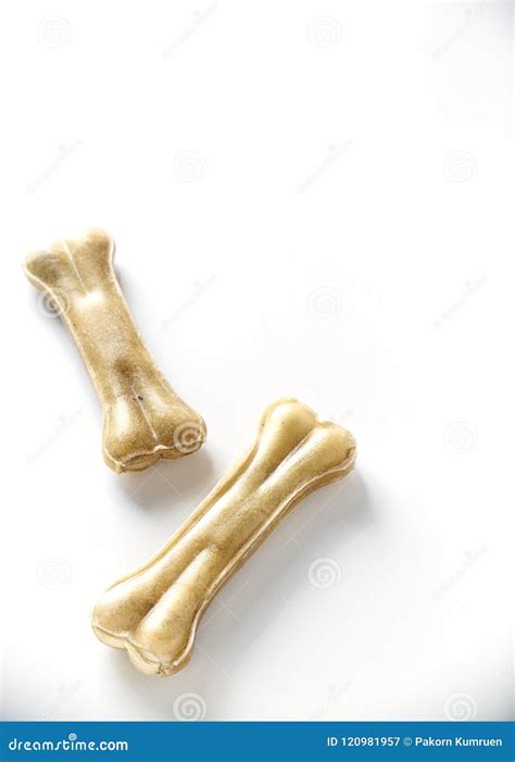 Dog Food Bones Isolated on White Stock Image - Image of feed, canine ...