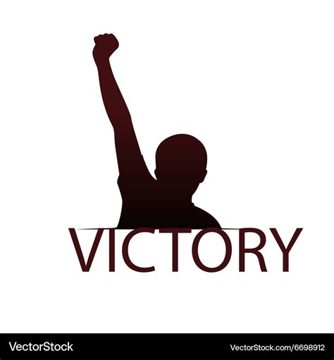 Victory logo template Royalty Free Vector Image