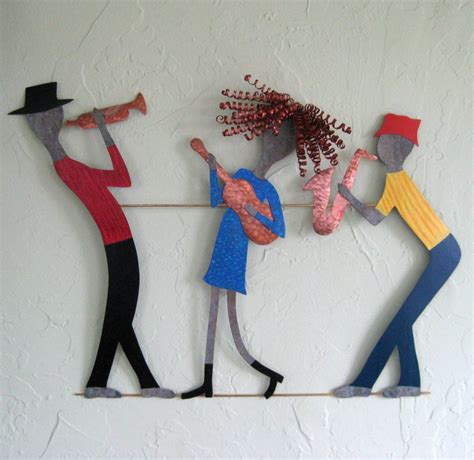 Musical metal art wall decor Jazz Trio by frivoloustendencies