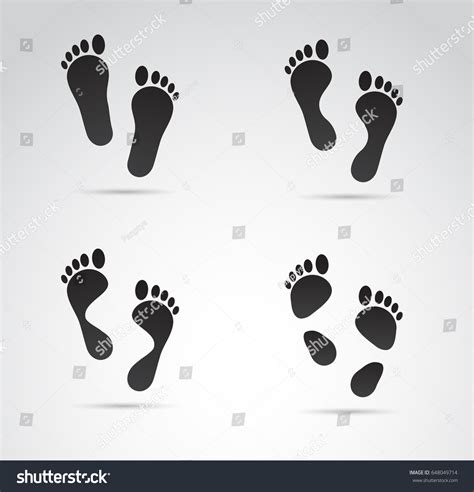 Foot Arch Types Icon Set Stock Illustration 648049714