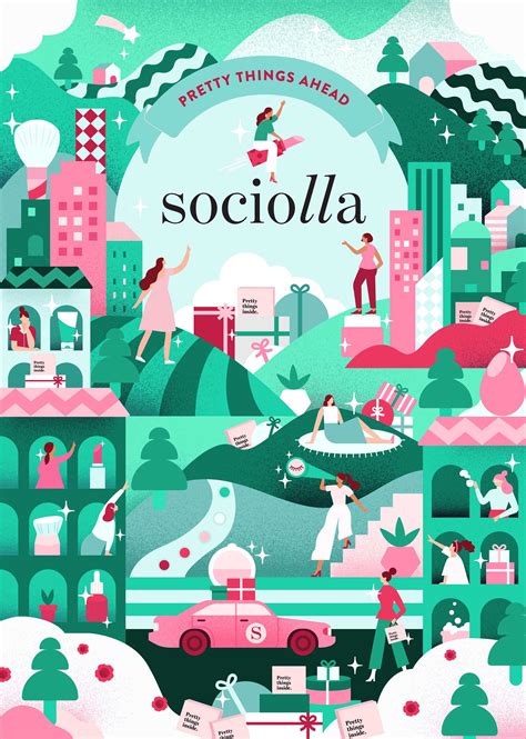 Sociolla Key Visual Illustration :: Behance