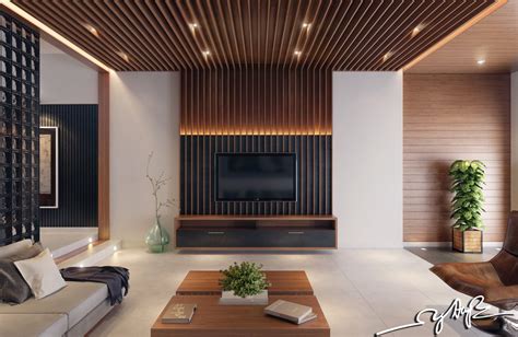 Modern Wood Wall Panels Living Room | Living Room