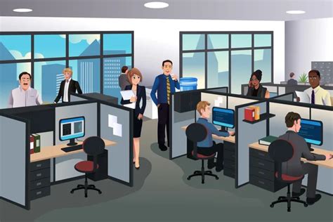 Office workers cartoon Vector Art Stock Images | Depositphotos