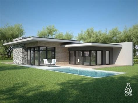 Modern Flat Roof House Plans New Modern Single Story House 5 Flat Roof ...