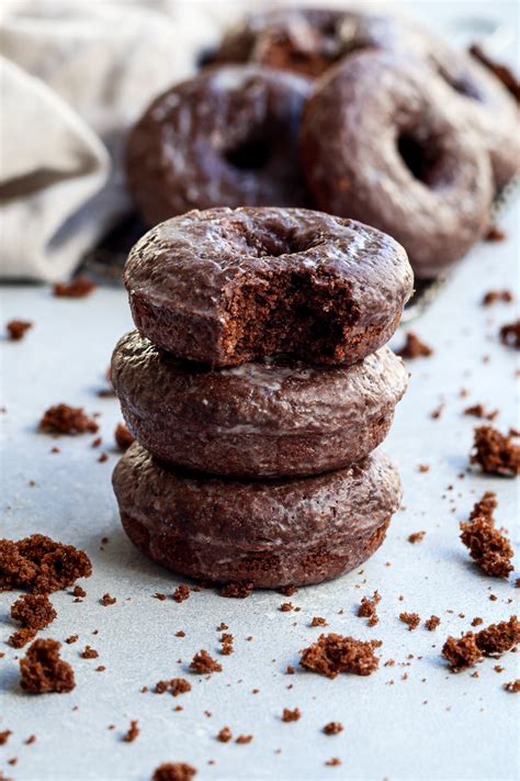 baked chocolate glazed doughnuts | cait's plate