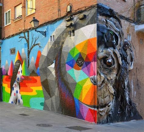 Streetart – Okudart & Bordalo II @ Madrid, Spain | Street art ...