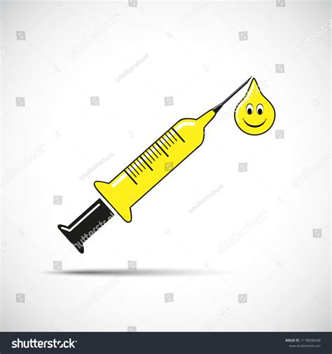 Syringe Happy Injection Needle Emoji Vector Stock Vector (Royalty Free ...