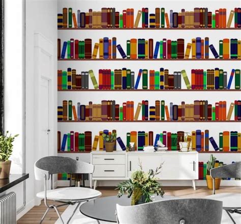 Bookcase Wallpaper & Wall Murals | Wallsauce AU