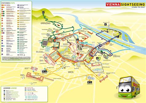 Vienna Hop on Hop Off Tour Map | Audio guide, Bus, Wien