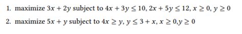 Solved This exercise uses the geometric method to solve for | Chegg.com