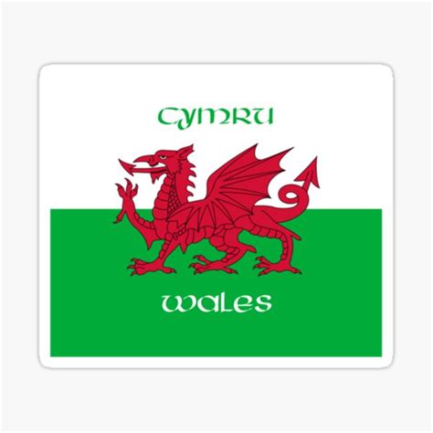 "Cymru Wales - The Welsh Dragon Flag " Sticker for Sale by ...