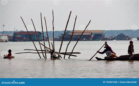 Tonle Sap, Cambodia editorial stock photo. Image of water - 102001268