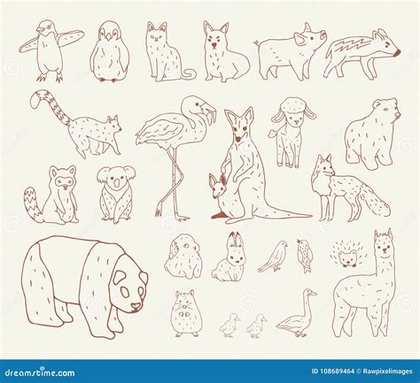 Illustration of Various Types of Animals Stock Illustration ...