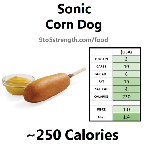 Sonic Corn Dog Nutrition Facts | Besto Blog