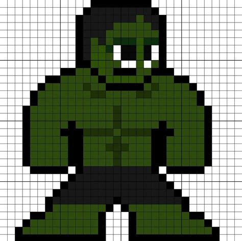 Hulk Avengers Infinity War Perler Bead Pattern Perler Bead Templates ...