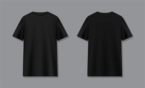 3D Black T-shirt Front and Back Mockup 22680000 Vector Art at Vecteezy