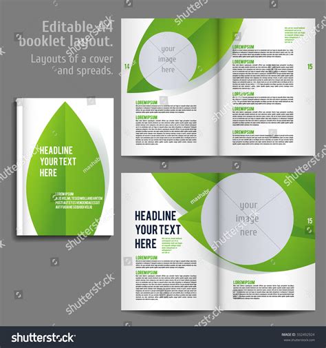 A4 Book Layout Design Template Cover Stock Vector (Royalty Free ...