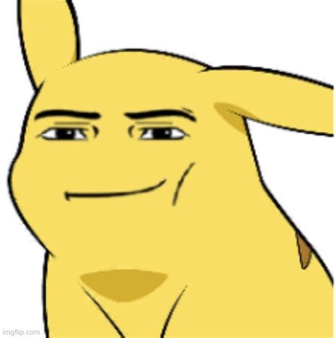 Pikachu with Man Face - Imgflip