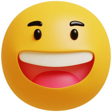 3D smile emoji.Happy, funny cute character.3D render illustration ...