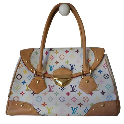 Louis Vuitton Handbags Handbags Leather,Cloth White ref.55907 - Joli Closet