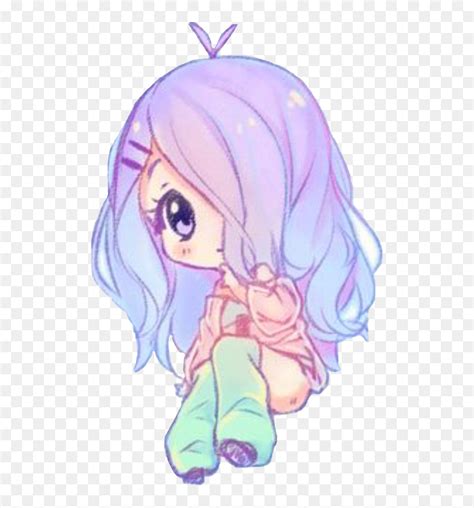 #chibigirl #chibi #girl #cute #purple #pastel #lavender - Anime Girl ...