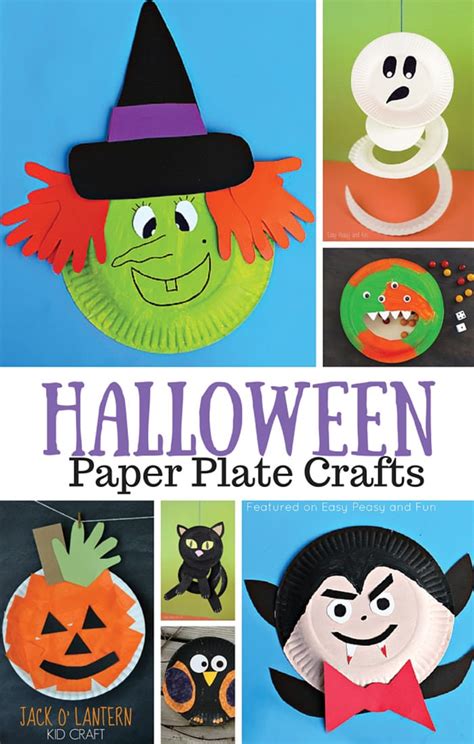 Halloween Paper Plate Crafts for Kids - Easy Peasy and Fun