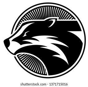 Vector Badger Head Badger Logo Isolated Stock Vector (Royalty Free ...