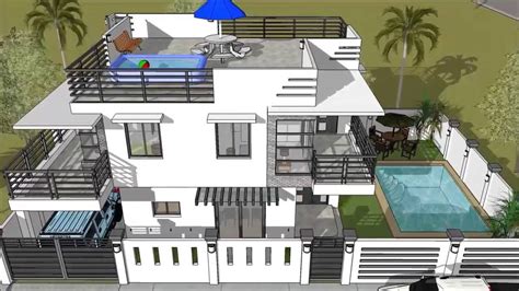 Modern 2 Storey House With Roofdeck & Swimming Pool