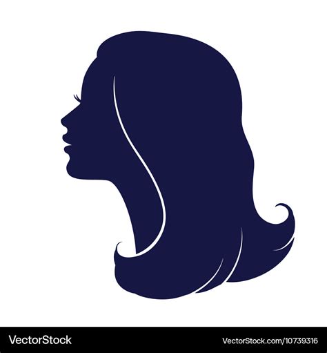 Woman face profile female head silhouette Vector Image