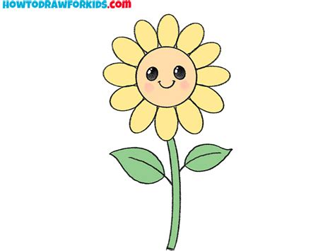 How to Draw a Cute Flower - Easy Drawing Tutorial For Kids