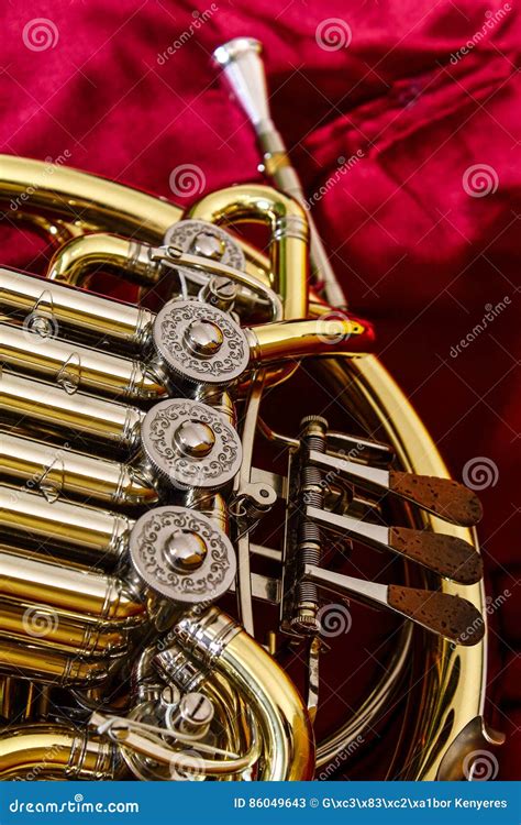 Brass cornet stock image. Image of closeup, blowing, brass - 86049643