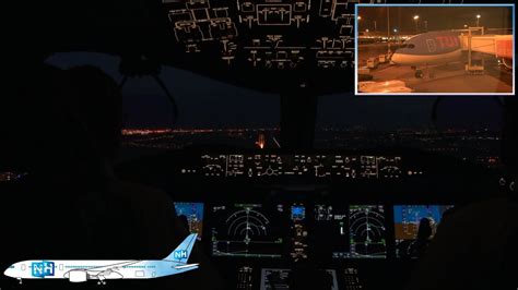 Boeing 787 Cockpit At Night