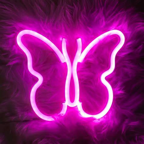 Butterfly Neon Signs Lights for Bedroom Wall Decor(Pink) – Best Quality ...