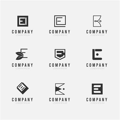 Free Vector | Flat design e logo collection