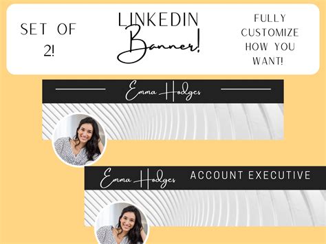 Linkedin Banner Template Profile Banner Job Title Banner - Etsy