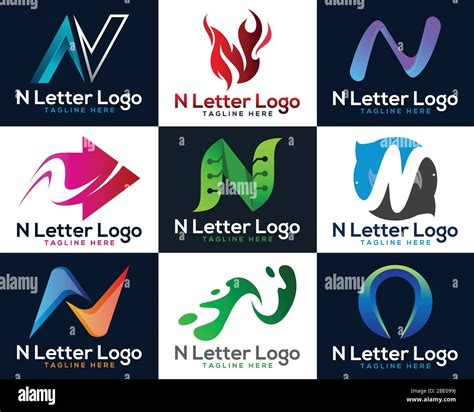 Letter N logo design for any business vector graphic element. Creative ...