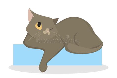 Cat laying down. stock vector. Illustration of resting - 109222414