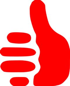 Red Thumbs Up Clip Art at Clker.com - vector clip art online, royalty ...