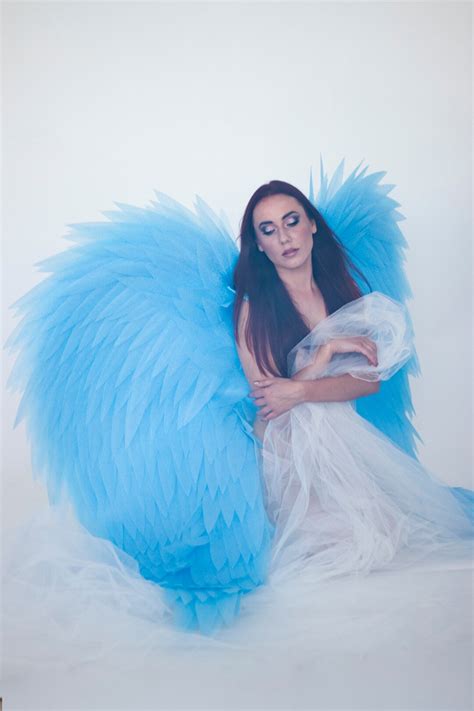 Blue Angel Wings Costume, Feathers Wings Costume - Etsy