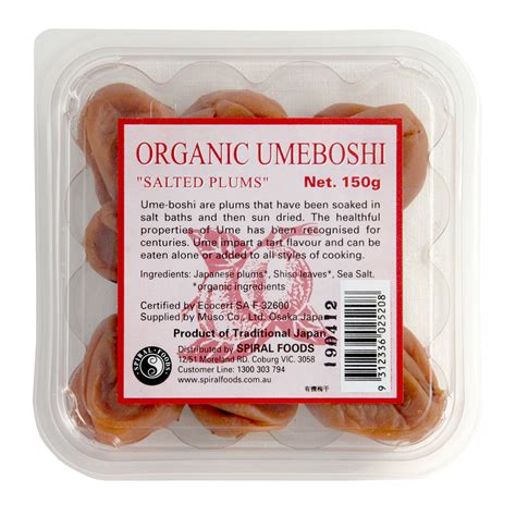 Organic Umeboshi Plums - Spiral Foods