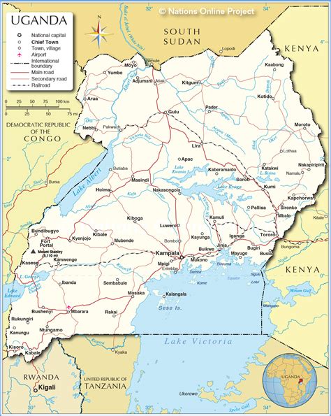 Political Map of Uganda - Nations Online Project