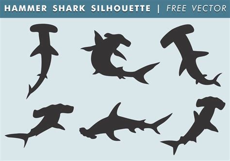 Hammer Shark Silhouette Free Vector - Download Free Vector Art, Stock ...