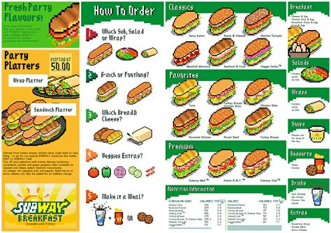 Pixel Art Menu (SUBWAY sandwich) on Behance