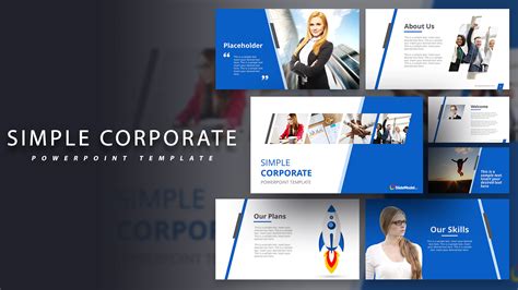 Simple Corporate PowerPoint Template - SlideModel